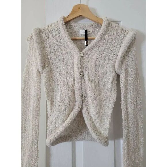 Manière De Voir Flared Sleeve Textured Knit Cardigan S Nwt - Picture 4 of 12